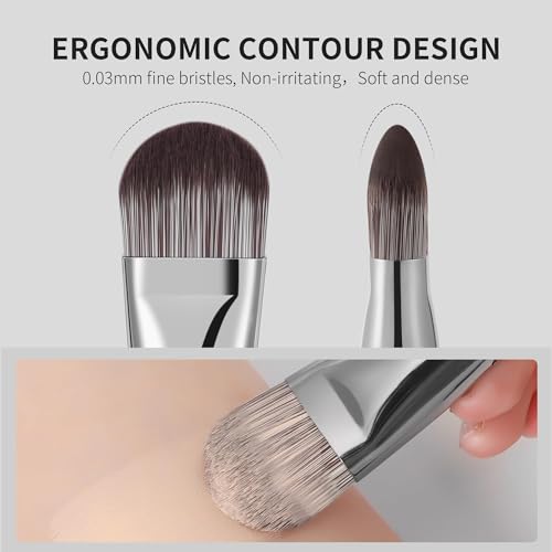 image for DUcare Flat Foundation Brush for Liquid Makeup, Premium Synthetic Hair