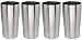 Stainless Vacuum Insulated Beer Tumbler - 16oz Pub Pint Glass by Lancaster Steel, set of 4