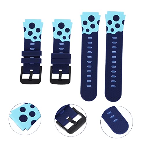 ARTIBETTER 2 Pcs Boys and Girls Wrist Belt Silicone Watch Straps for Boys Girls Comfortable Breathable Easy Install Remove Creative Design4