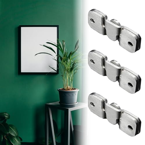 Image of 30Pcs Flush Mount Bracket, Interlocking Photo Frame Hook, Stainless Steel Heavy Duty Picture Hangers with 60Pcs Screws, Z Clip Bracket Wall Mount Hardware for Display Art Gallery