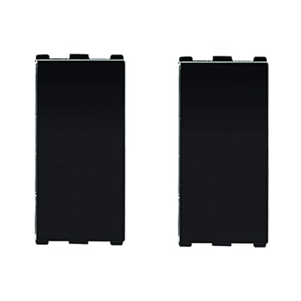 Anchor by Panasonic 66101B Roma Urban Modular 1M 10AX V0 Grade Polycarbonate One-Way Switch (Black) (Pack of 2)