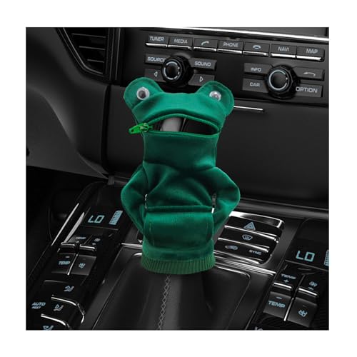 Sylvil Car Gear Shift Cover, Fashionable Mini Shark Gear Shifter Stick Hoodie, Funny Winter Warm Gear Shift Knob Sweater Protector, Universal Interior Decor Car Accessories (Green Fog)