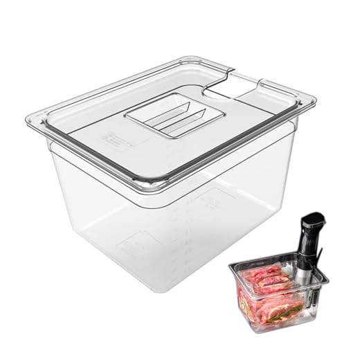 低温調理器 コンテナ 6L 11L 25L 大容量 ボニーク 容器 蓋付き 透明 低温調理器具 ボニーク コンテナ 低温調理器専用 角型フードコンテナー 真空調理法保存容器 目盛り付き (6L)