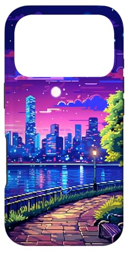 New York City Evening Synthwave ���g�� �s�N�Z���A�[�g �X�}�z�P�[�X iPhone 17 Pro �p