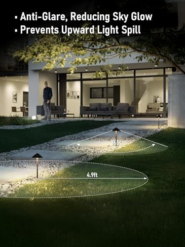 Image of LEONLITE 4-Pack LED Low Voltage Landscape Path Lights, 12-24V AC /DC, 4000K