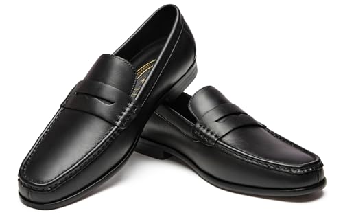 Journey West Mens Genuine Leather Dress Shoes Slip on Penny Loafers for Men4