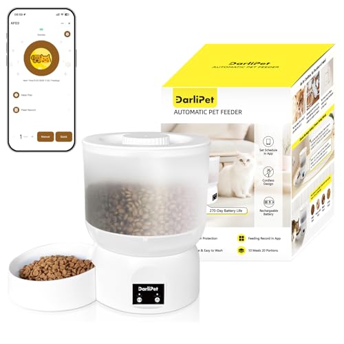 Darlipet Rechargeable Quiet Cat Feeder