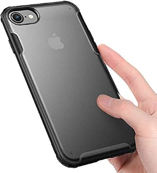 Spia Apple iPhone SE 2020-2022 ile uyumlu Kılıf Siyah Vulga Sert Kapak Orijinal Esnek İnce Geliştirilmiş Dayanıklı Darbe Karşıtı Koruyucu Yeni Nesil Tasarım (Apple iPhone SE 2020, Siyah)