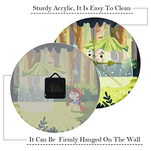 Horloge murale en acrylique motif Forêt à offrir pour une pendaison de crémaillère - 4