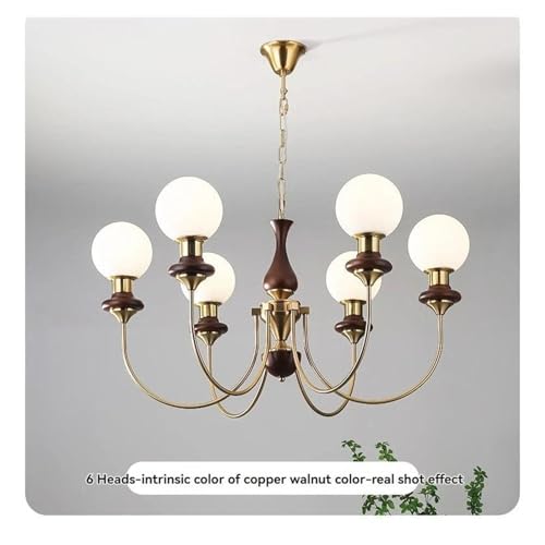 Luminaires français haut de gamme lustre ancien 6 têtes salon