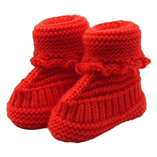 Baby Booties Newborn First Walking Cozy Shoes Warm Knit Soft Booties for Toddler Infant Boy Girl Non Slip 𝐂rib Shoes