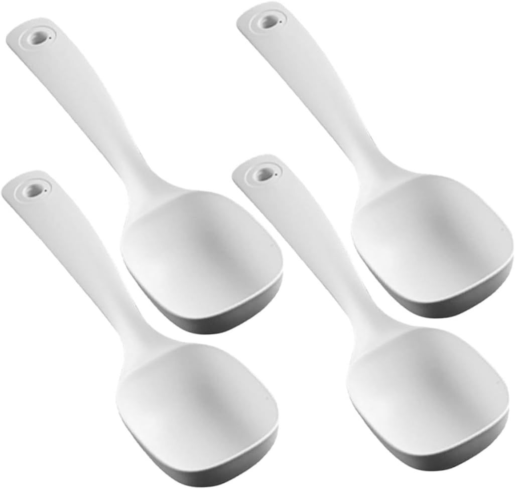 4pcs Kitchen Soup Ladles Long Handle, Sturdy Serving Spoons for Cooking and Porridge, Reusable Buffet Ladle Set for Home and Restaurant Use