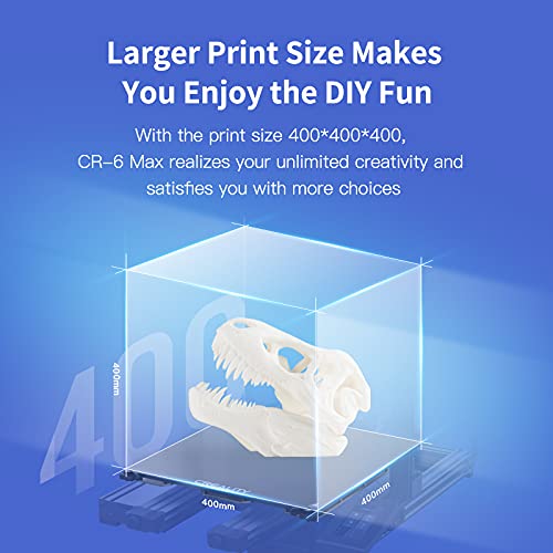 Tresbro Creality CR-6 Max Large Build Volume FDM 3D Printer 400 x 400 x 400mm, 2021 Newest Auto Level DIY Printer Kit with Silent Mainboard, Touchscreen, Meanwell Power Supply