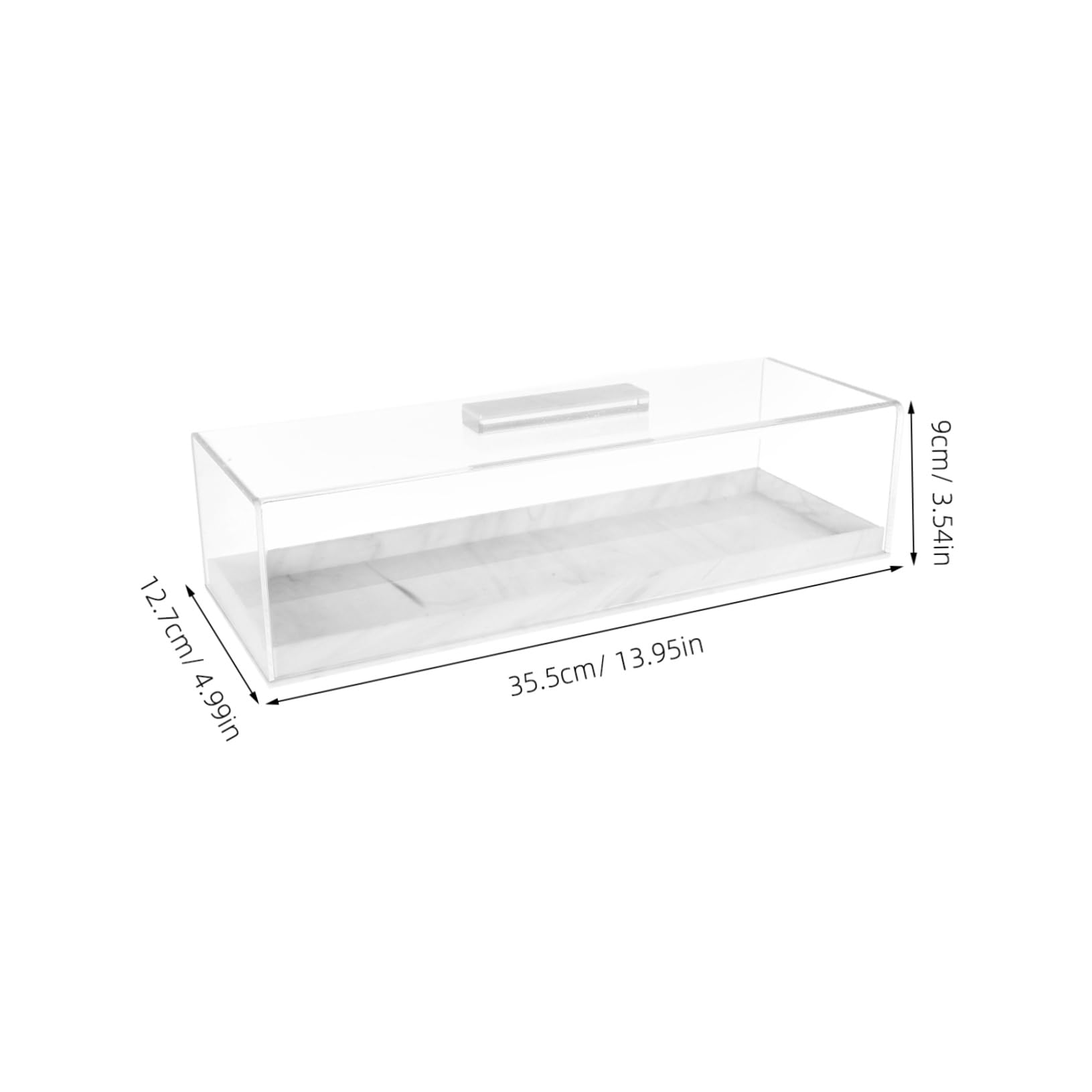 GRIRIW Acrylic Cake Stand Lid Rectangle Tray Cover for Home Bread Box Multifunctional Serving Tray