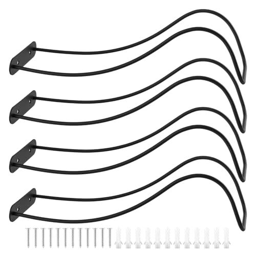 Yuanfenron 4 Pack Cowboy Hat Holder for Wall, Metal Hat Rack with Curved Support Design, Western Hat Organizer for Cowboy Hats, Fedora, Sun Hats and Wide Brim Hats, Screws and Anchors Included by Yuanfenron - Used condition - Image 3