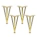 Lot de 4 Pieds de Meuble Ajustable Pattes de Meuble Pieds de Support en Métal Triangle en Acier Inoxydable,Pour Table à Manger Bureau Armoire Table Basse Table De Chevet,Or(300mm/12in)