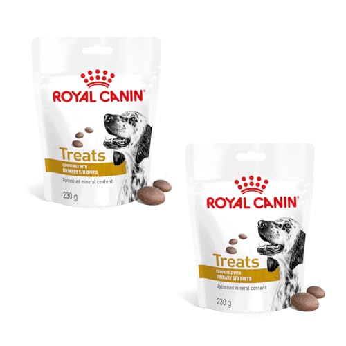 Royal Canin Veterinary Urinary S/O Treats | Confezione Doppia | 2 x 230 g | Snack per adulti cani di tutte le razze | In sacchetto richiudibile | Contenuto di minerali ottimizzato