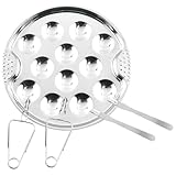 Homoyoyo Juego de 5 Bandejas para Caracoles de Acero Inoxidable, Plato para Hornear Múltiples Orificios, Apto para Horno y Lavavajillas, Utensilios de Cocina para Restaurante y Hogar