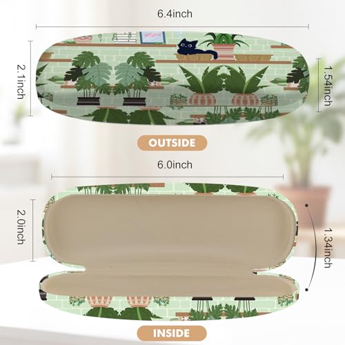 Image of Glasses Case Hard Shell,Portable Protective Eyeglasses Case, Eyeglass Holder Box with Cleaning Cloth,for Women Men