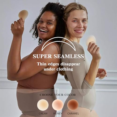 Nipple Covers for Women, Reusable Adhesive Silicone Bra Pasties for No Show Strapless Dress4