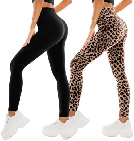 SINOPHANT Leggings Damen High Waist, 2er Pack | Sportleggins, Elastisch, Yogahose, Blickdicht, Fitness Gym Yoga