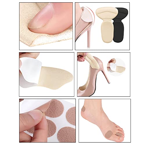 shamjina Kit de protetores de calcanhar de, antiderrapante autoadesivo respirável proteção anti ques