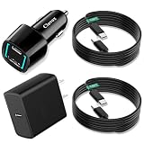 45W Super Fast USB C Car Charger and Wall Charger Block for Samsung S26/S25 Ultra/Plus/S24/S23/S22/Note 20/W25, iPhone 17 Pro Max, Galaxy Tab S10+/S9 PPS Type C Fast Charging with 2 Pack 6.6ft Cable