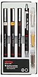 Rotring Rapidograph Technical Drawing Pen Junior Set, 3 Pens with Line Widths of 0.25mm to 0.5mm, Brown (S0699480)