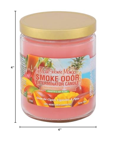 Smoke Odor Exterminator 13oz Jar Candle, Maui Wowie Mango