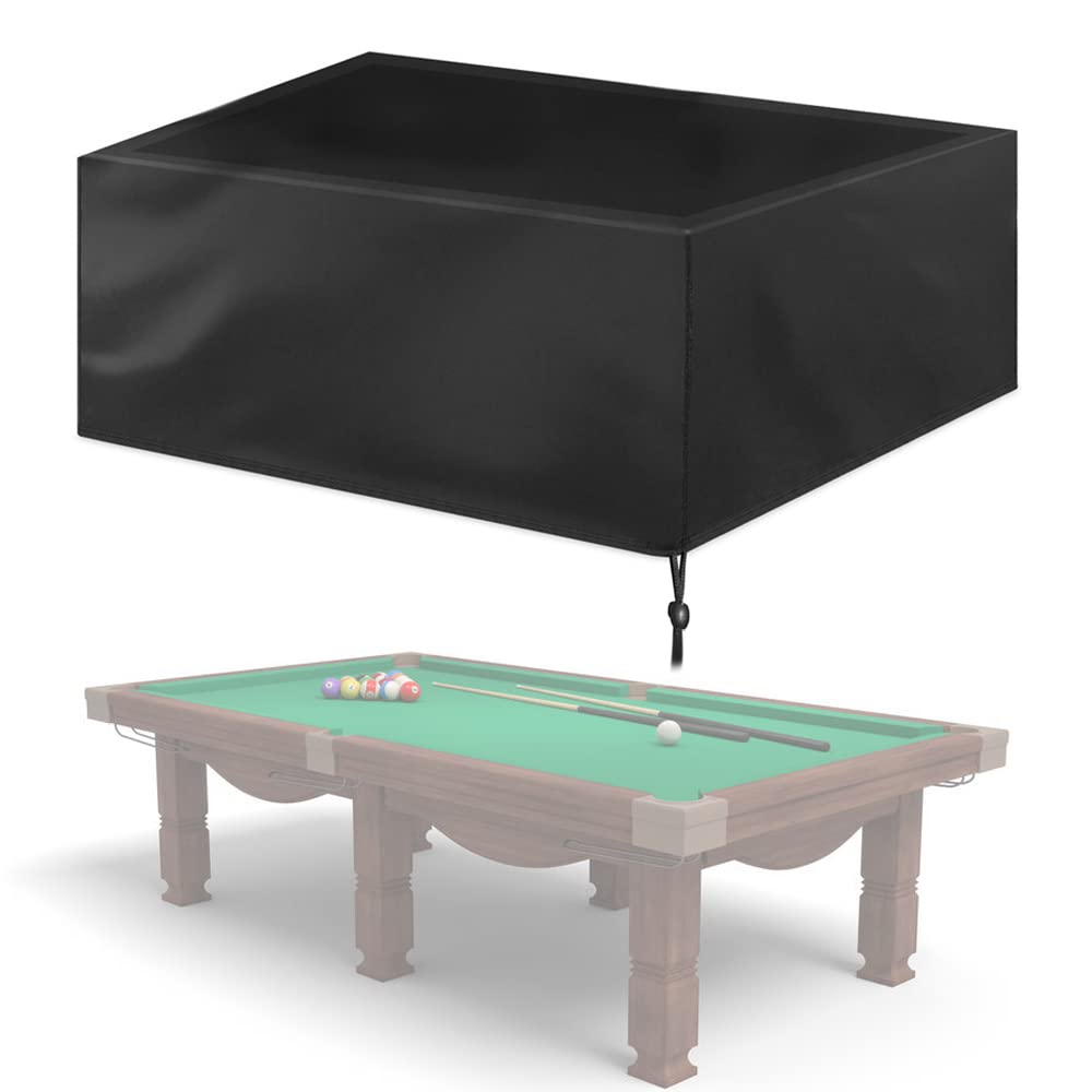9ft Waterproof Billiard Table Cover Folding Pool Table Cover Dustproof Cover Moisture Resistant Durable Oxford Furniture Protection Case for Indoor Outdoor
