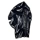 MFMYEE Bondage-Latex-Maske, BDSM-Maske, Fetisch-Kopfbedeckung, Latex Cosplay,Reißverschluss hinten, Mund mit verbundenen Augen (schwarz) (XL)