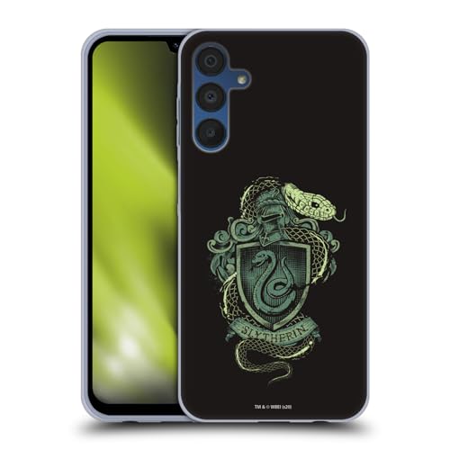 Head Case Designs Offizielle Harry Potter Slytherin Deathly Hallows XIV Soft Gel Handyhülle Hülle kompatibel mit Samsung Galaxy A15