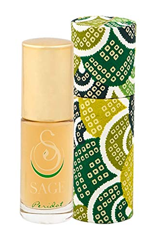 PERIDOT Gemstone Roll-On Perfume Oil By The Sage Lifestyle (1/8 Oz) - Travel Perfume, Vegan Perfume Oil - Feel Subtle Hint of Oakmoss, Amber & Green Musk