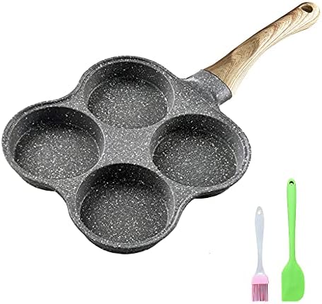 OUDE HOWE Egg Frying Pan 4-Cup Nonstick Egg Frying Pan Easy Clean Egg pans nonstick, Suitable For Gas Stove & Induction Cooker