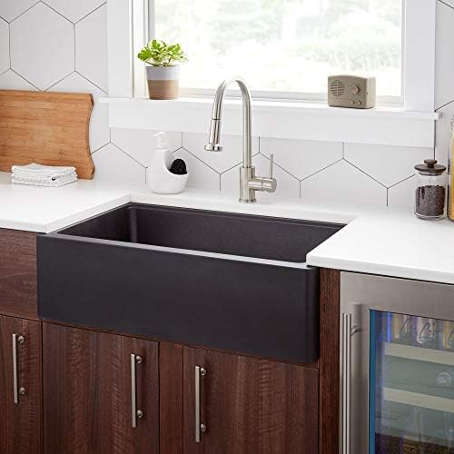 Signature Hardware 454480 Totten 33" Farmhouse Single Basin Granite Kitchen Sink
