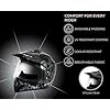 Vega Off Road Sketch ISI Certified Gloss Finish Full Face Dual Visor with Peak Helmet for Men and Women Outer Clear Visor and Inner Smoke Sun Visor(Black Silver, Size:M)