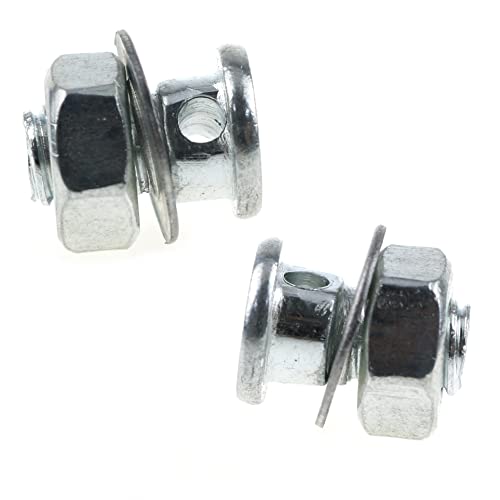 LUORNG Cable Anchor Bolt 4Set Brake Cable Regulator Clamp Lock Screw Bolt with Nuts and Washers for Bicycle Brake Line Brake, Cantilever Brake Anchor Bolt
