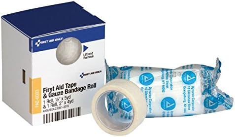 First Aid Only FAE-6003 SmartCompliance Refill 2" Conforming Gauze Wrap and 1/2" by 5 Yd Medical Tape for Gauze Pads (1 Per Box)