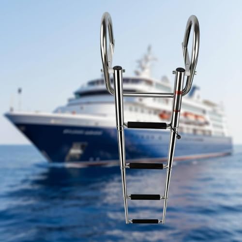 Escalera extensible de acero inoxidable para barco miniatura 2