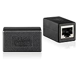 SEBSON 2X Conector RJ45 Hembra/Hembra, Adaptador Ethernet de Extensión para Cable de Red, Cable de Conexión, Cable LAN - Empalme RJ45