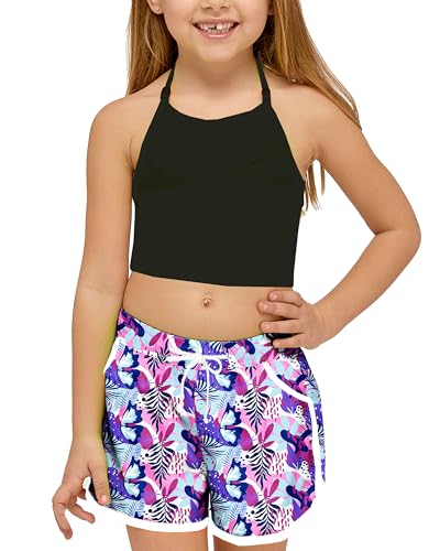 Image of Deerose Kids Hawaiian Swim Board Shorts Quick Dry Active Swim Trunk 5-14 Years