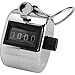 Sparco 24100 Tally Counter, w/Finger Ring, 4 Figure, Silver