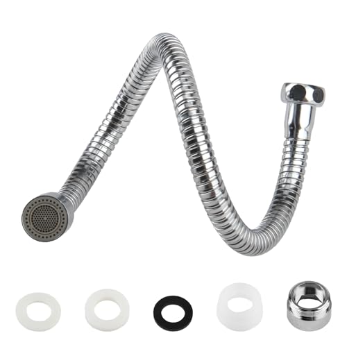 Vaskula Alargador Grifo Cocina Fregadero 50cm Acero Inoxidable Rotación De 360 Extensión Para Grifo De Cocina Ajuste De 2 Velocidades Aplicable A Las Escuelas De Apartamentos De Bar