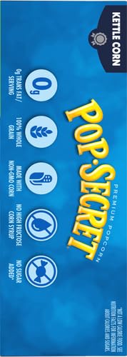 Image of Pop Secret Popcorn, Kettle Corn, 3.2 Ounce Microwave Bags, 3 Count Box