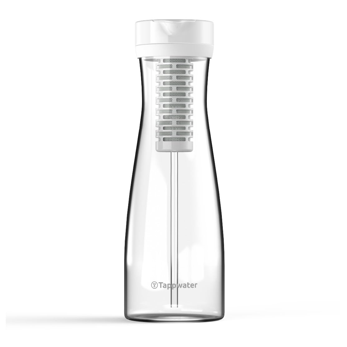 Tappwater PitcherPro SMR Premium Wasserfilterung - 1,45L Glaswasserkrug, sofortige Filtration mit zusätzlichen essentiellen Mineralien, entfernt Kalk und +60 Substanzen, stylisches Design