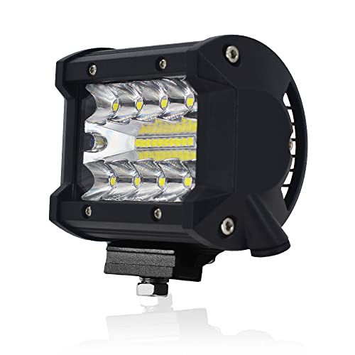 【HIKARI独占販売】OSRAM製チップを凌ぐ LED作業灯 ワークライト 60W 粗悪品にご注意 5800LM led投光器 IP67 防水 防塵 トラック 集魚灯 前照灯 フォグランプ 12V/24V兼用 広角 拡散 投光&集光両立 1個「A-GL-C4S」