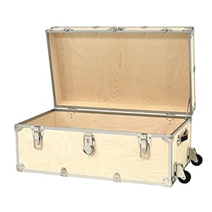 Rhino Trunk Case Rhino Trunk and Case Rhino Naked Large Trunk with Wheels 32X18X14 Brown