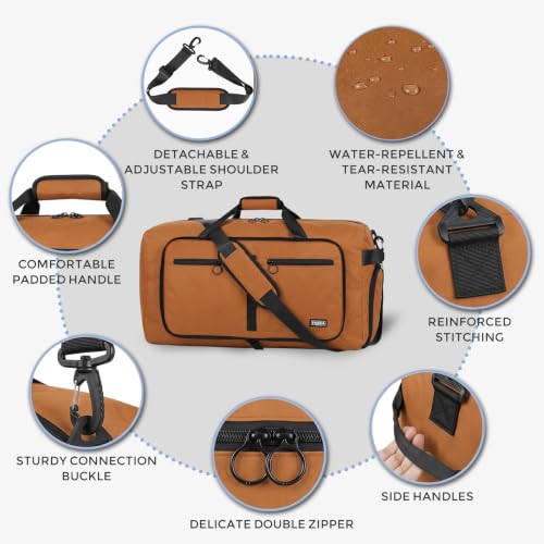 Image of Fmeida 65L Duffle Bag Foldable Travel Duffel Bags for Men Women Travel Bag