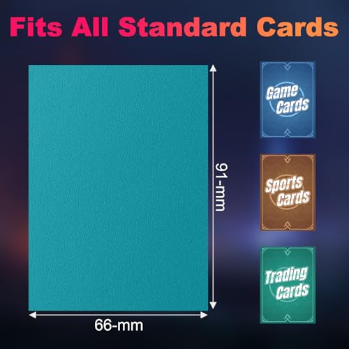 Image of 200 Pack Card Sleeves, Matte Dual Trading Card Sleeves with Opaque Back & Smooth Shuffle, Tear Resistant Card Protectors for MTG, TCG and Game Cards (Glacier Blue)