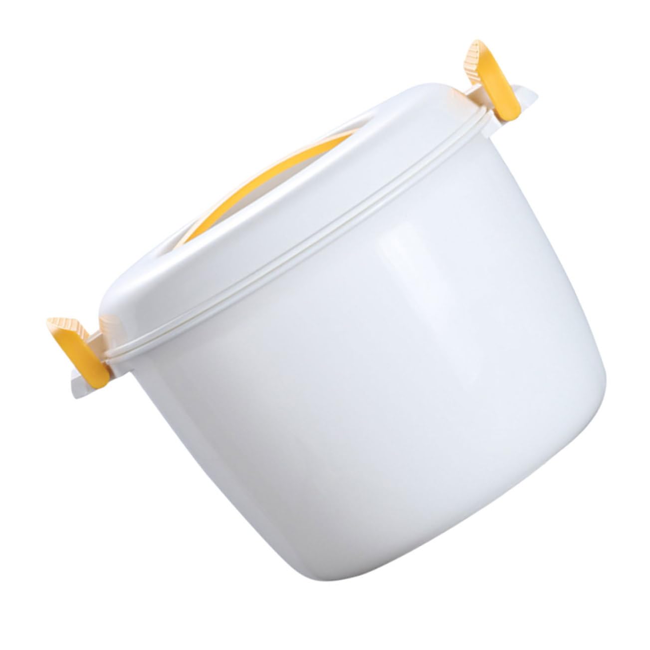 Luxshiny Microwave Rice Cooker, Microwave Bowl Pasta Cooker Noodle Fish Vegetable Veggie Steaming Bowl for Soup Rice Chicken 20x15.5cm (Random Color)